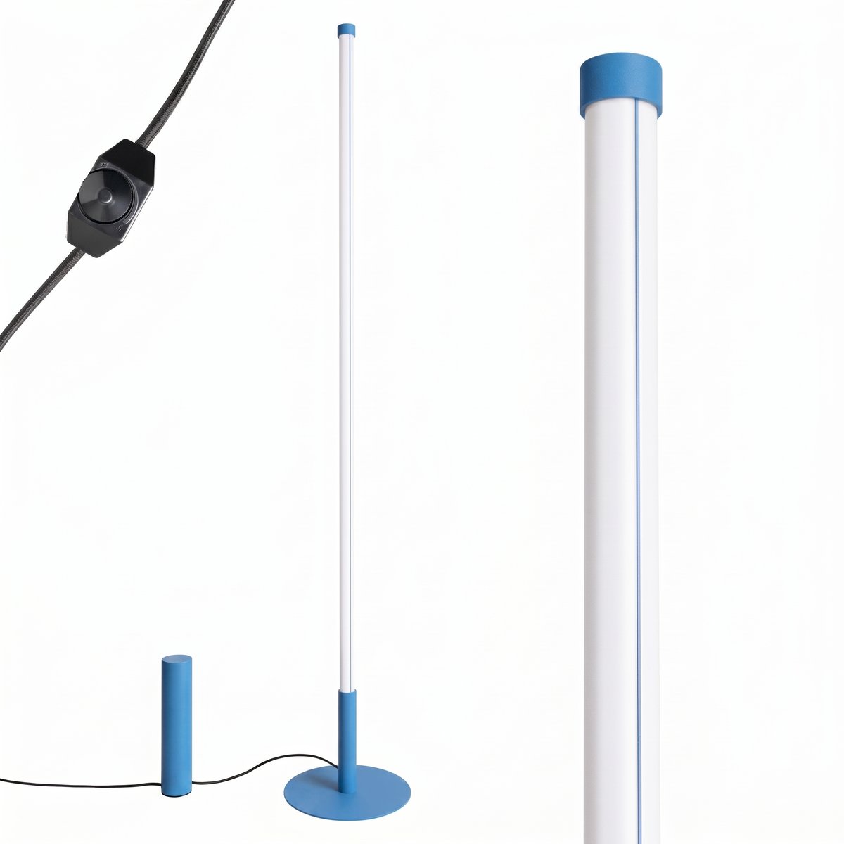 Lampadaire Bleu LED 1 Trang bleu, EDEN