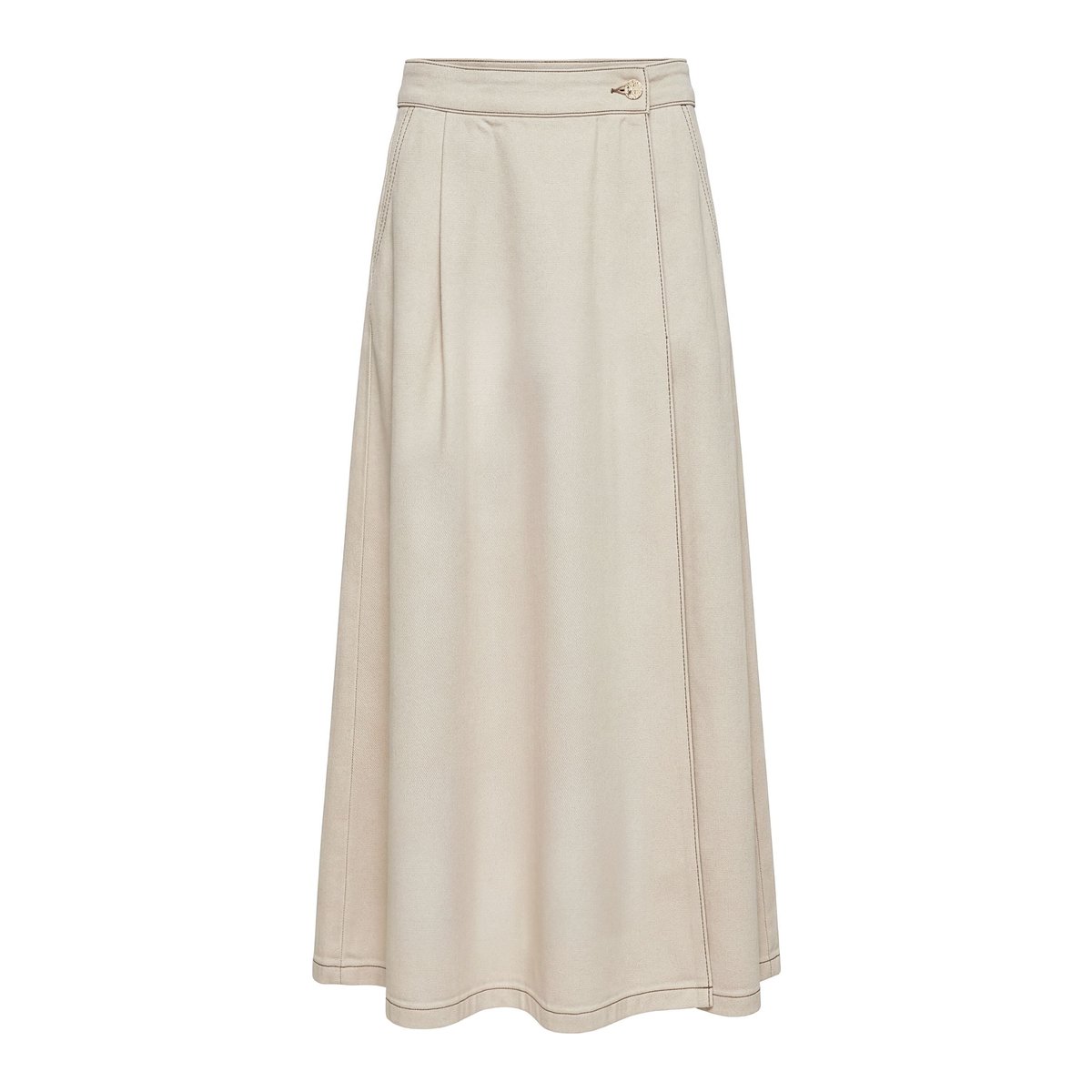 Jupe Longue blanc - beige denim1, OBJECT