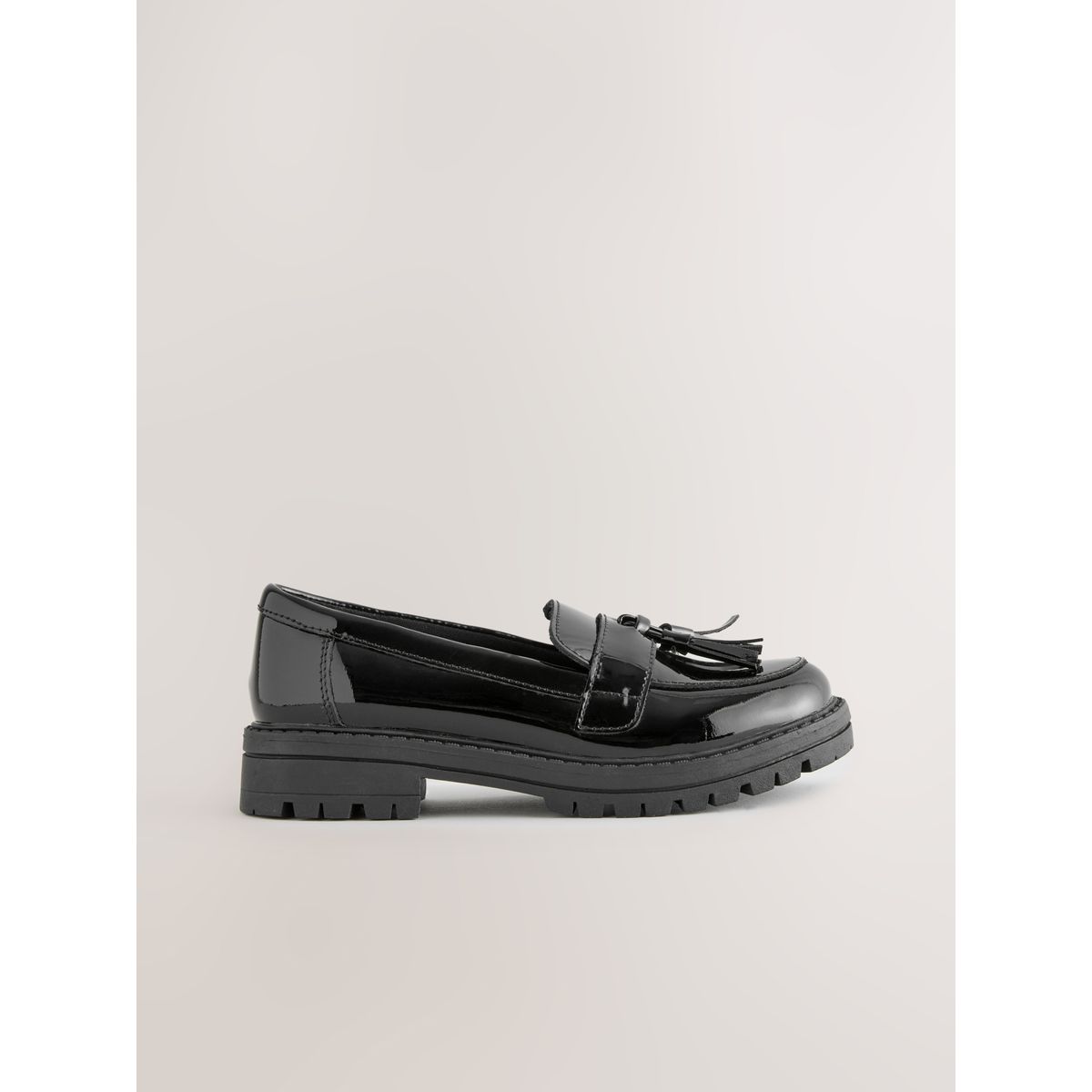 Mocassins glands semelle épaisse école noir, NEXT