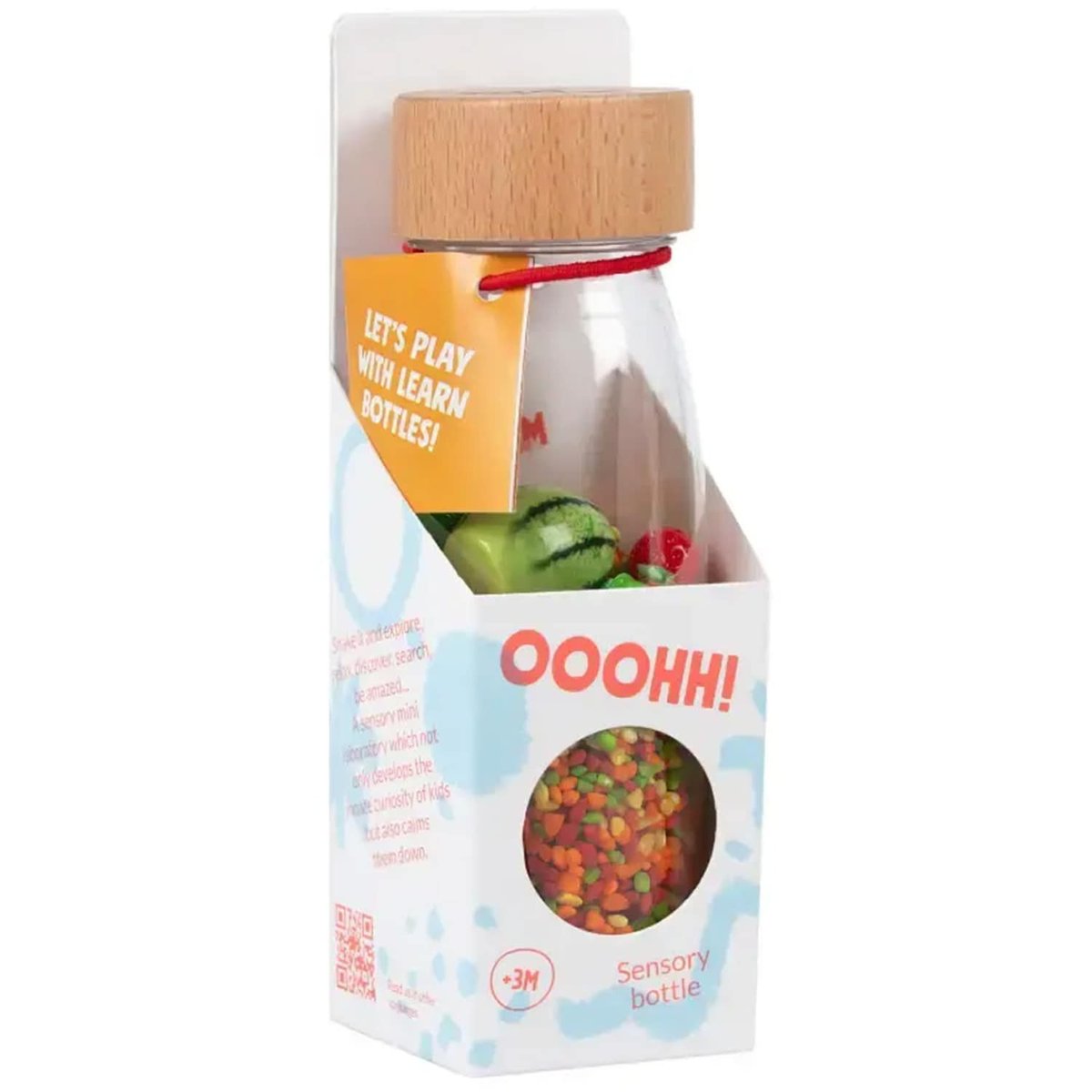 Bouteille sensorielle Fruits multicolore, PETIT BOUM