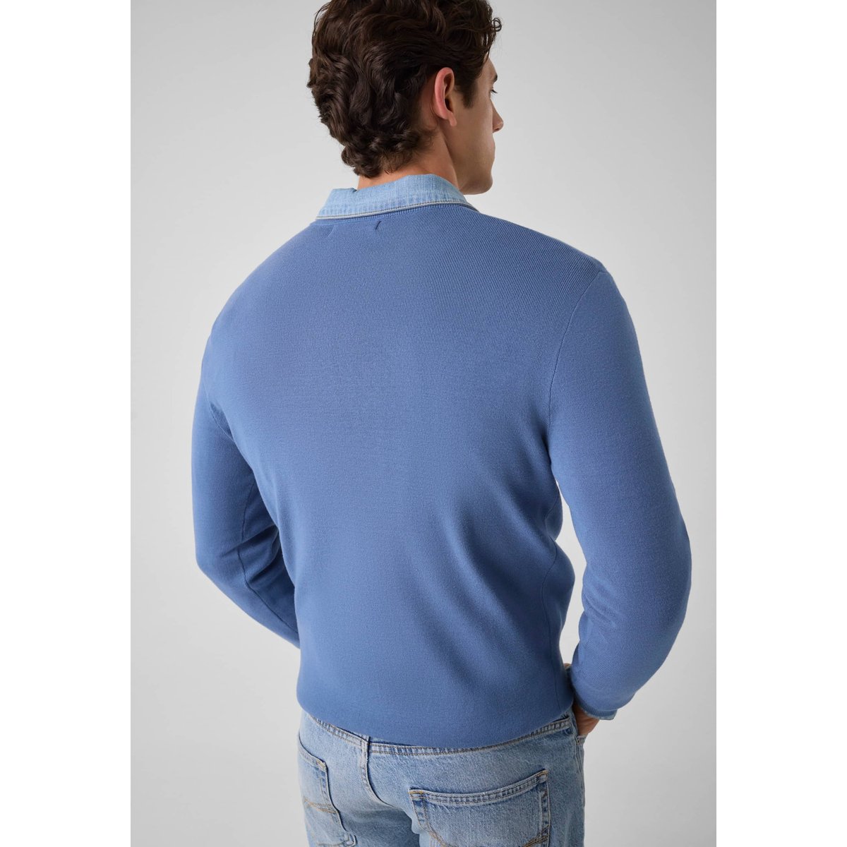 Pull Avec Logo Brodé bleu, GUESS