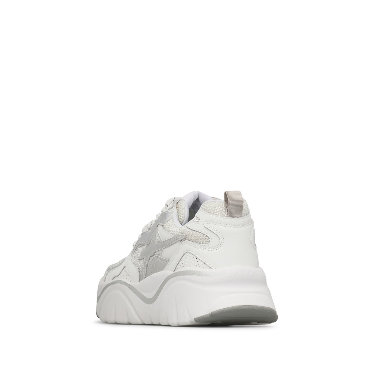 Sneakers en daim et tissu technique MIA-W. blanc-argenté-blanc, W6YZ