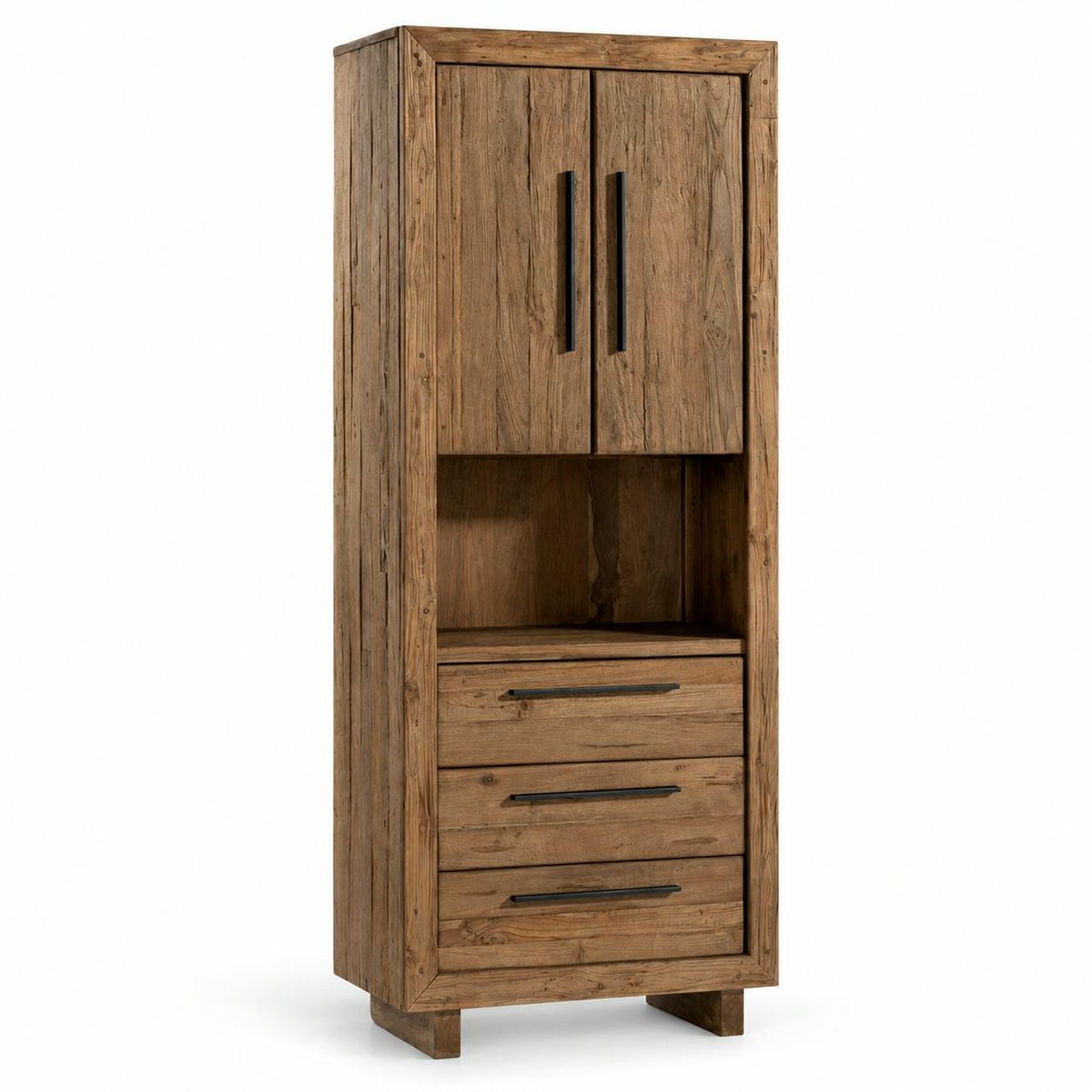 Colonne de rangement en teck recyclé naturel KERALA bois naturel, PIER IMPORT