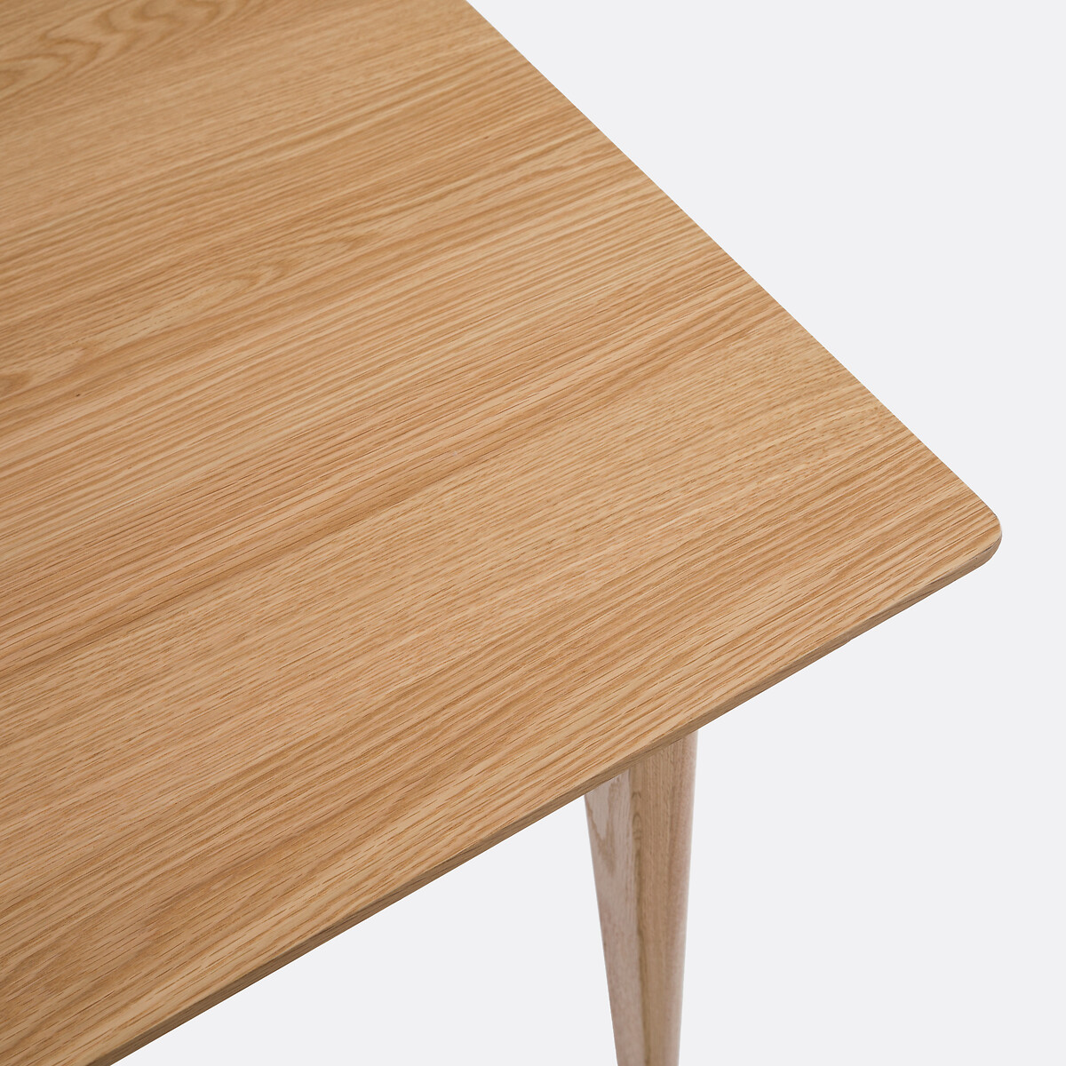 Mesa de comedor extensible de chapado de roble, de 4 a 10 cubiertos, TIOGA color roble, LA REDOUTE INTERIEURS
