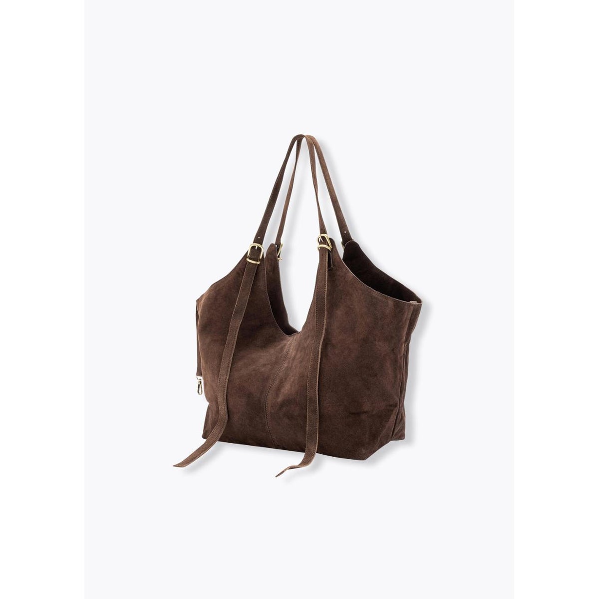 Grand sac en cuir suédé marron, PROMOD