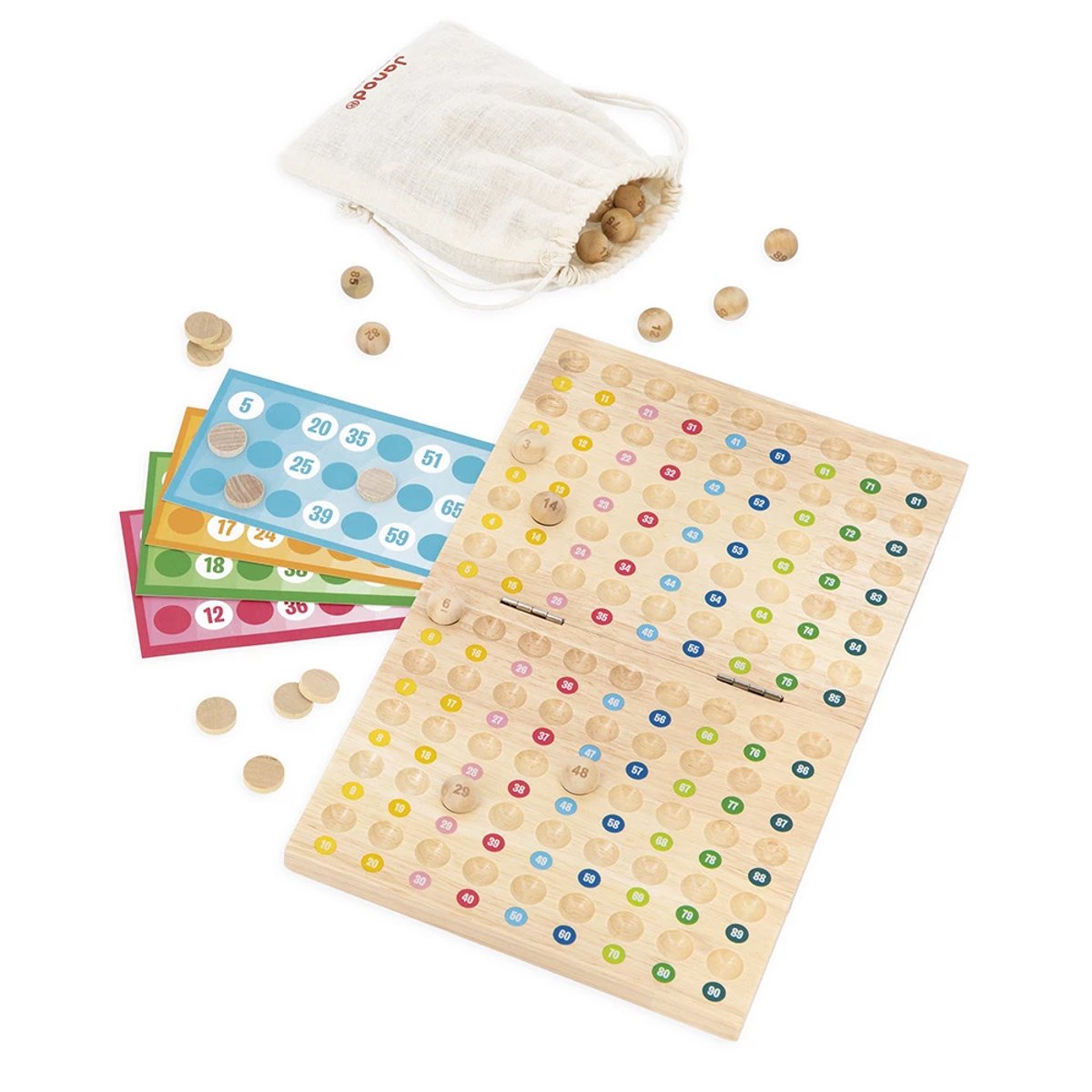 Bingo, Jeu De Loto Traditionnel En Bois couleur unique, JANOD