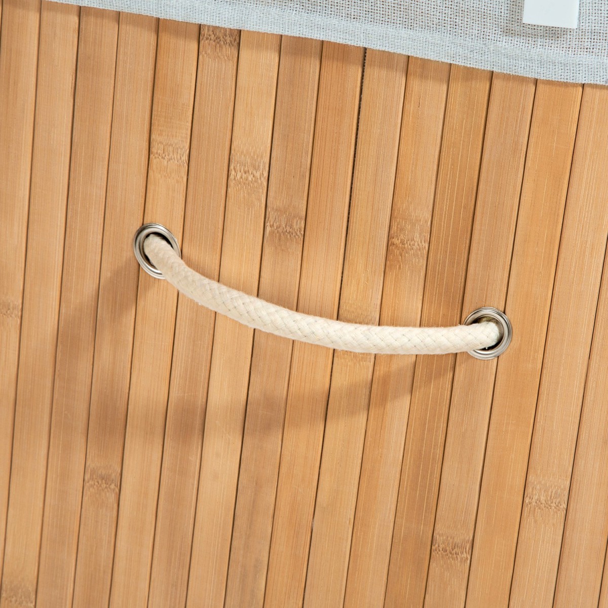 Panier à linge en bambou 150L - YSA bois clair, CALICOSY