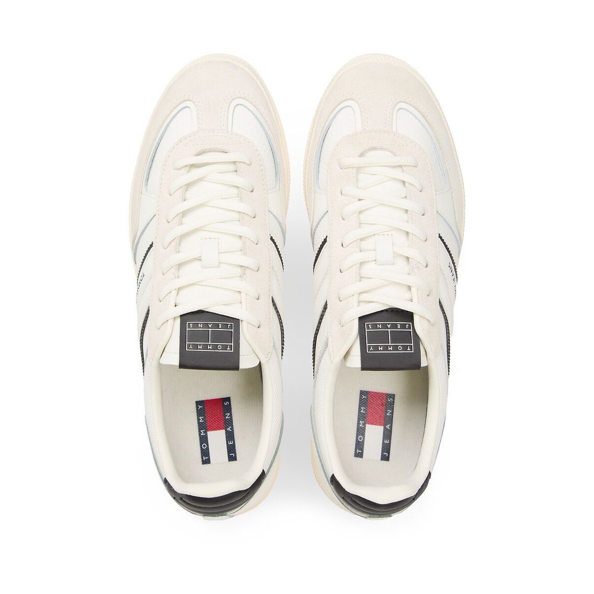 The Greenwich Edge Mix Trainers in Suede ecru/black, TOMMY JEANS