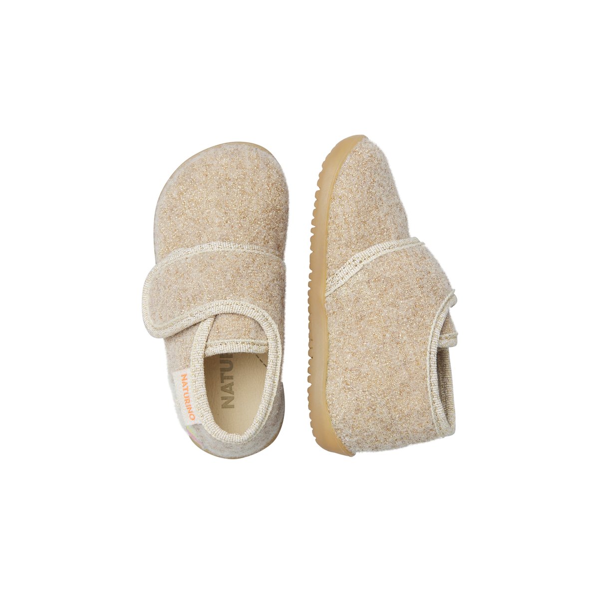 Pantoufles en tissu CLOOPA platine-, NATURINO