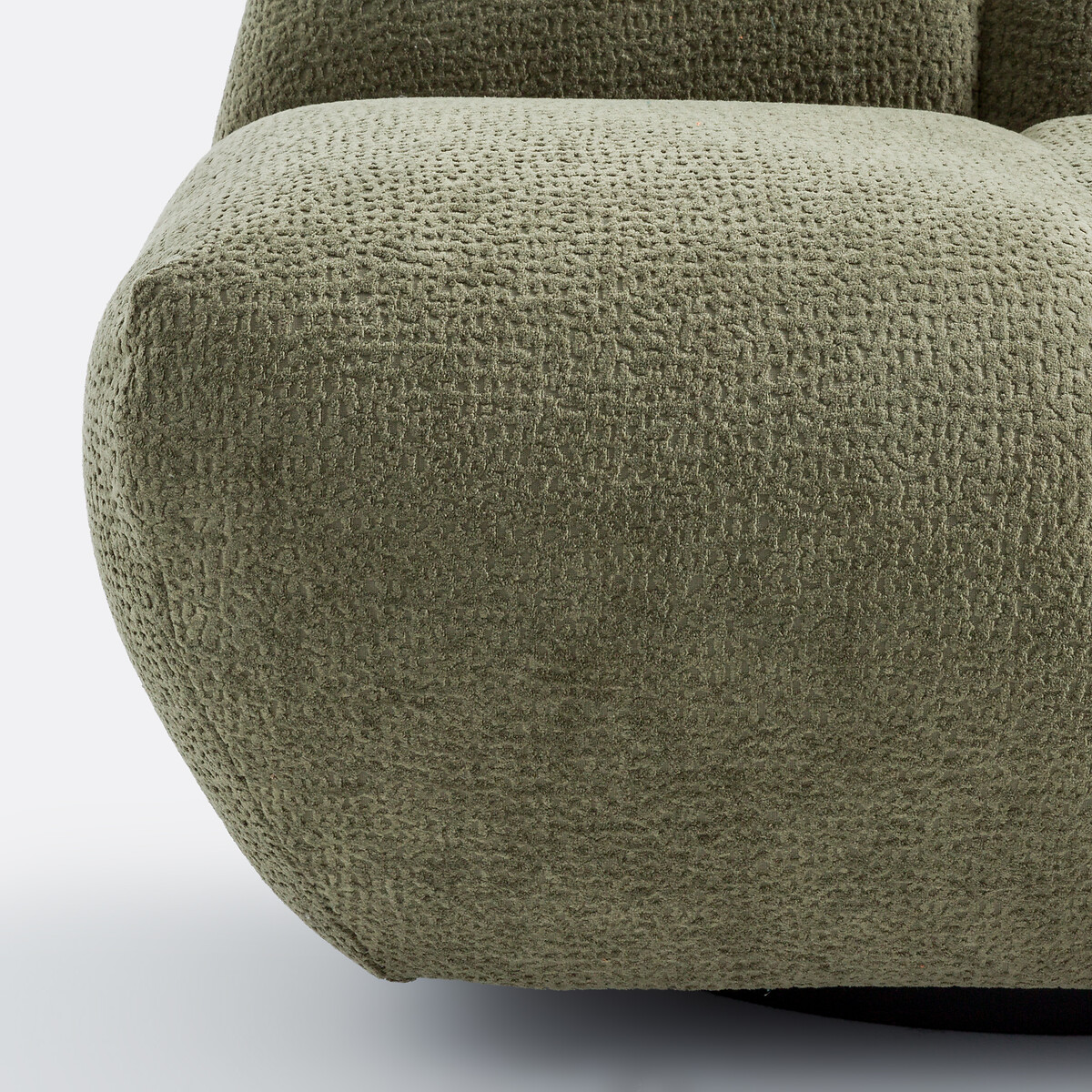 Draaifauteuil, reliëfstof, Nuria kakigroen , LA REDOUTE INTERIEURS