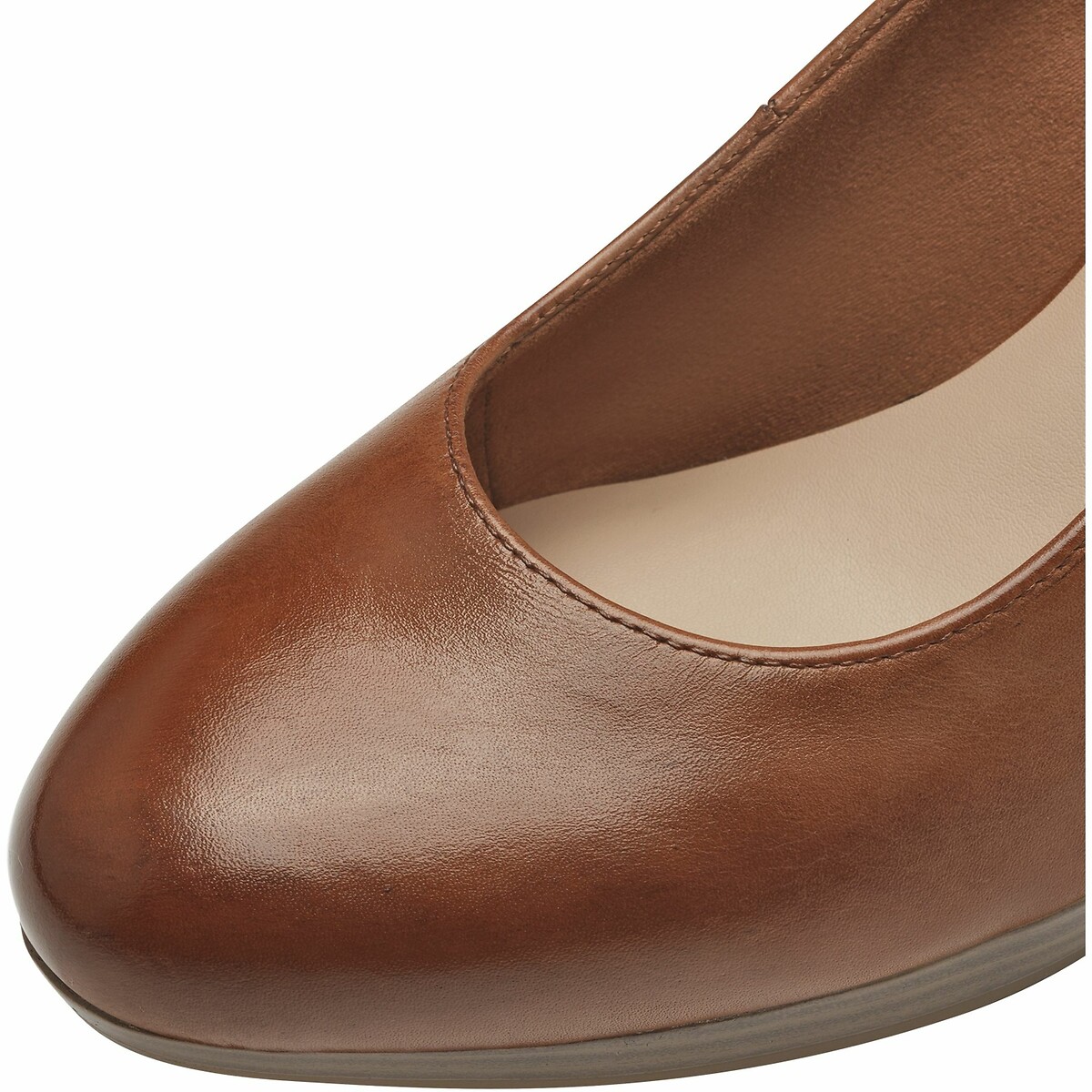 Escarpins en cuir cognac, TAMARIS