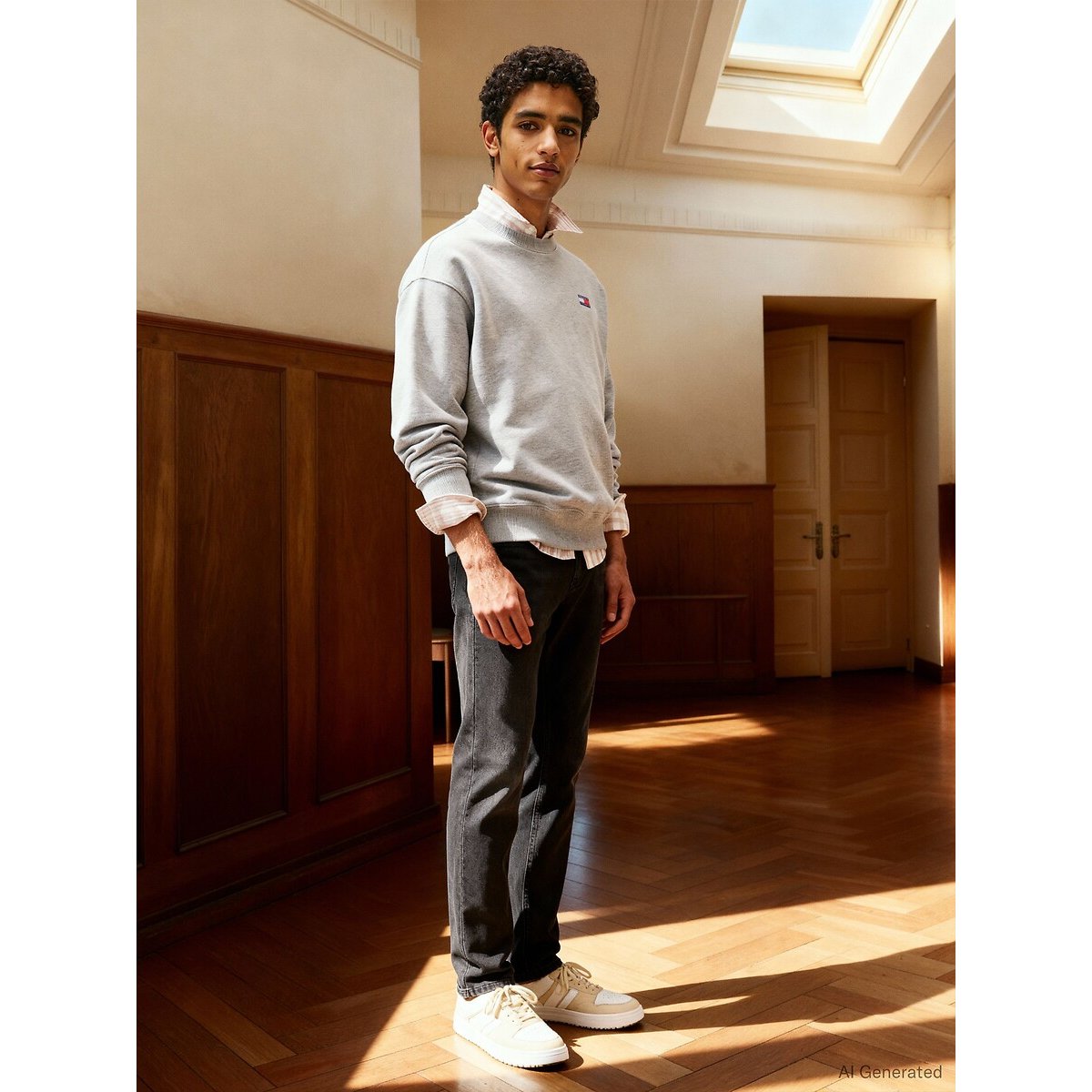 Scanton Slim Fit Jeans black denim, TOMMY JEANS