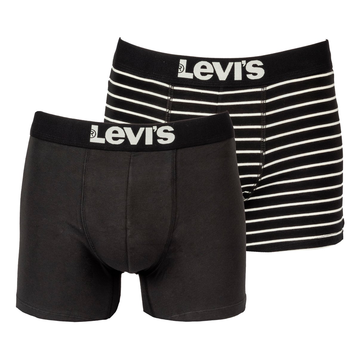 Lot de deux boxers noirs et à bande élastiquée brodée à la taille noir, LEVI'S