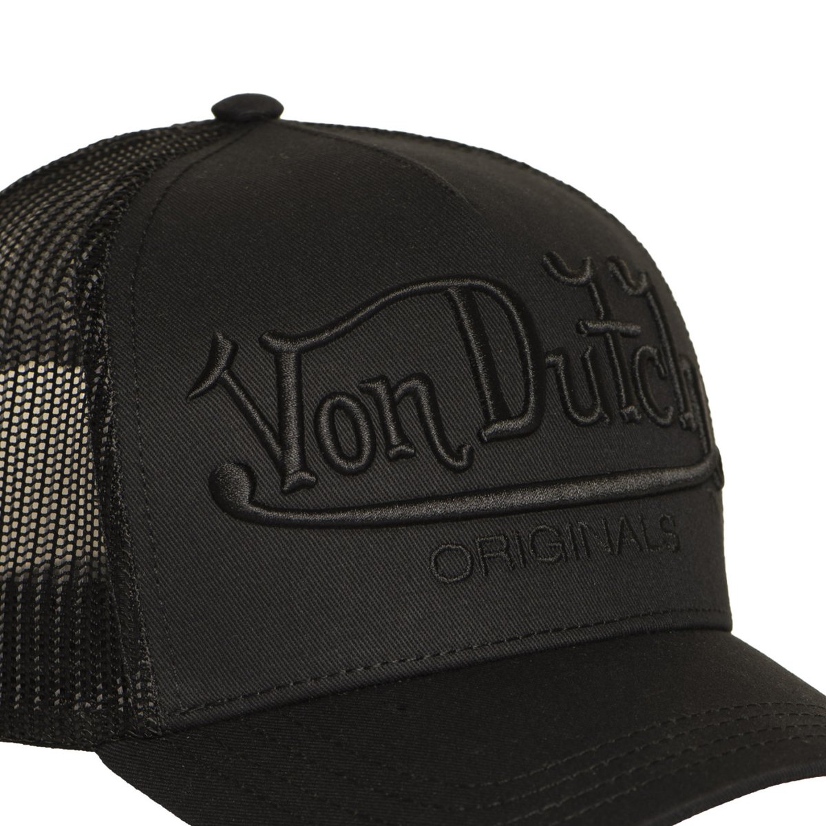 Casquette trucker EMBROIDERY noir, VON DUTCH