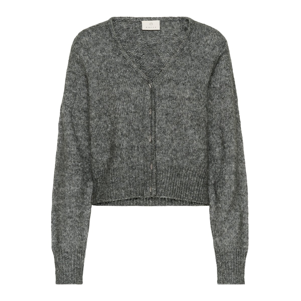 Cardigan à tricot gris dark grey melange, KAFFE