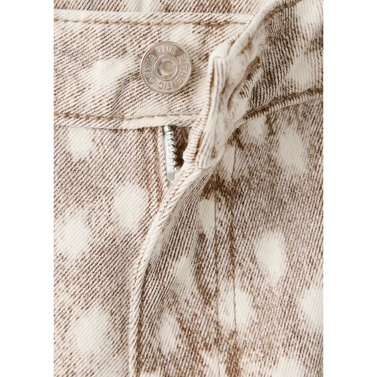 Jean droit imprimé cerf marron, MANGO TEEN