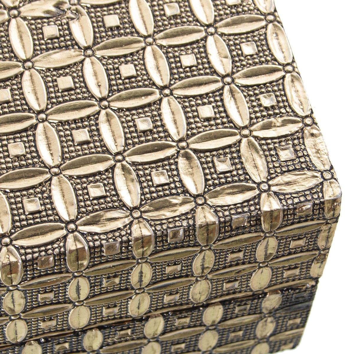 Boîte à bijoux articulée en métal doré 38x20x8cm doré, WADIGA