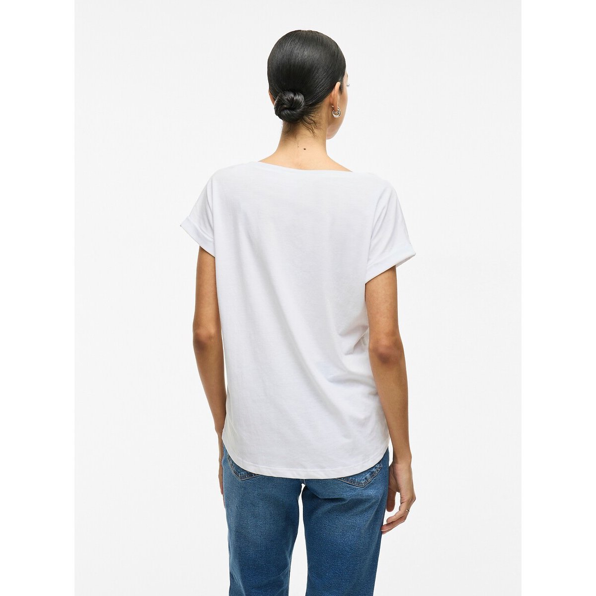 T-shirt in jersey bianco, VILA