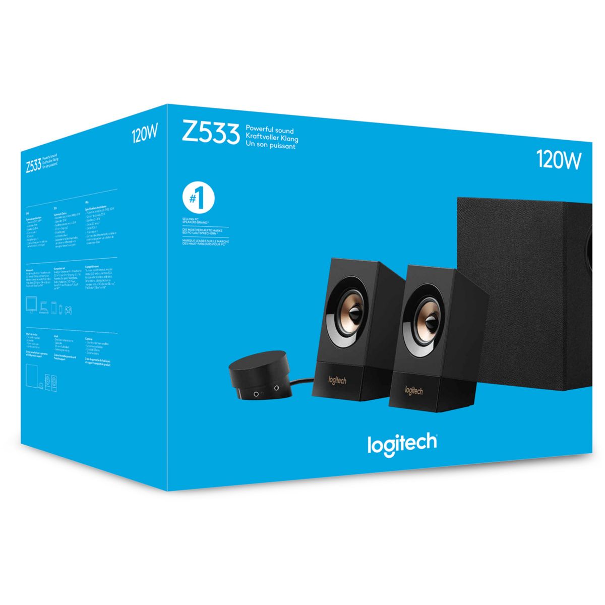 Enceinte PC Z533 2.1 Dark noir, LOGITECH