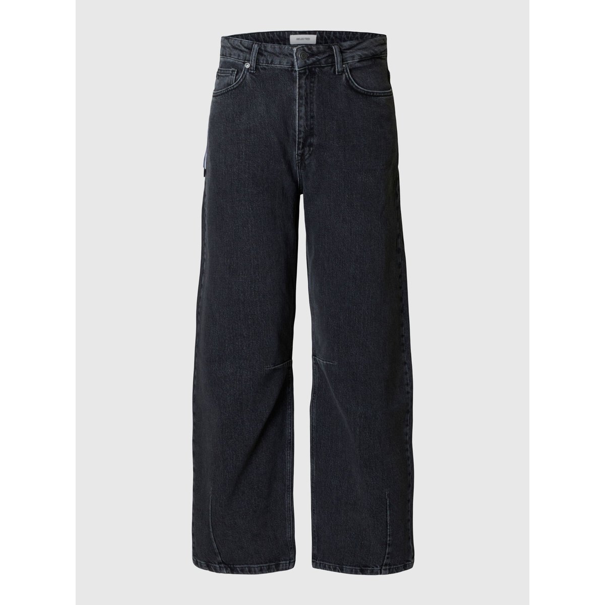 Jeans Barrel medium grey denim, SELECTED
