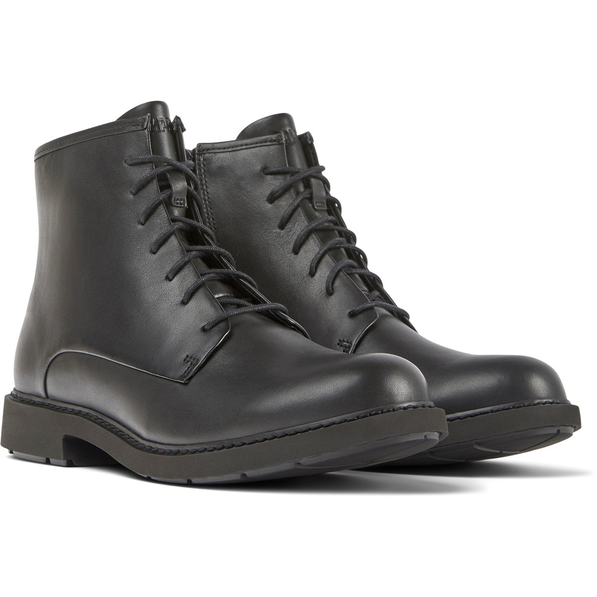 Bottines À Lacets Cuir Neuman noir, CAMPER