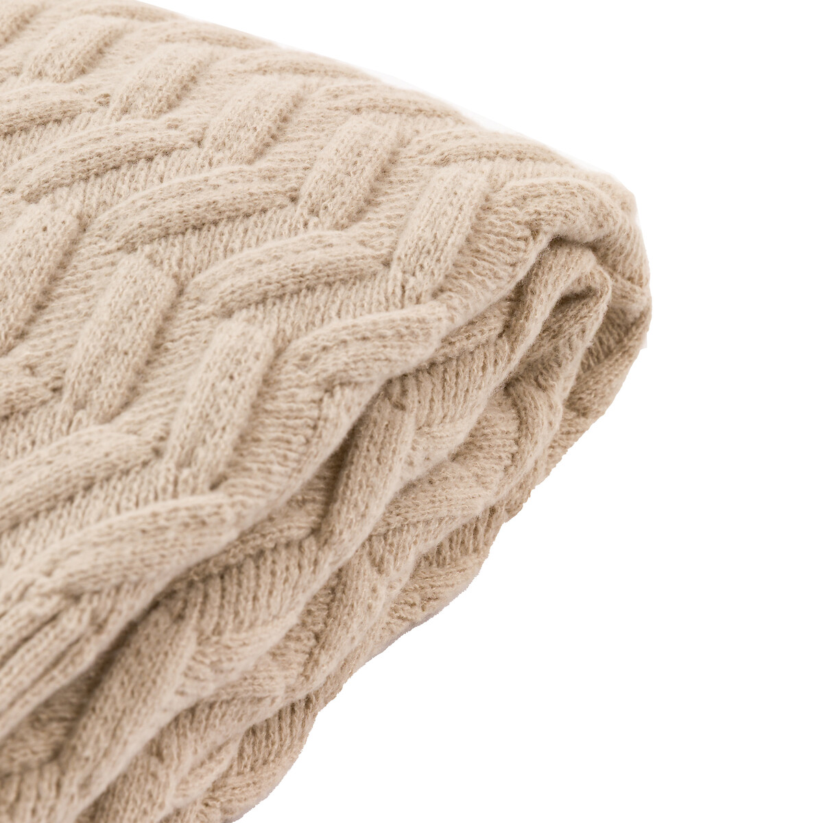 Wovenfield Woven Knit Throw natural, SO'HOME