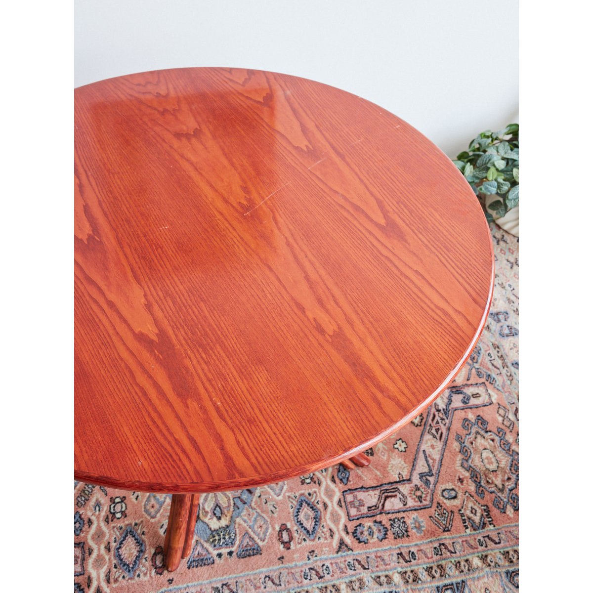 Table à manger en rotin Romy N°1430 - Bon état ocre rouge, DEBONGOUT