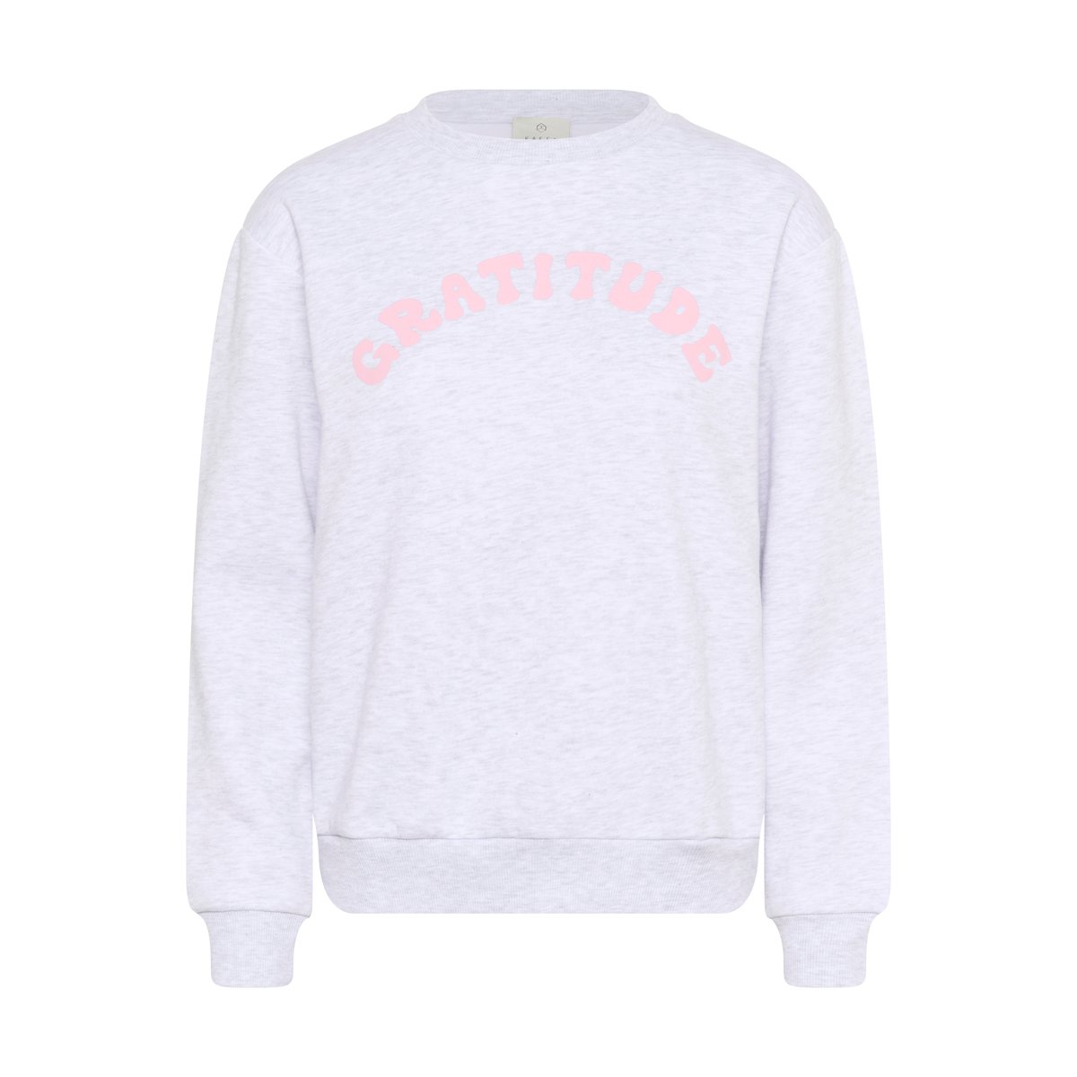 Sweatshirt gris light grey melange text, KAFFE