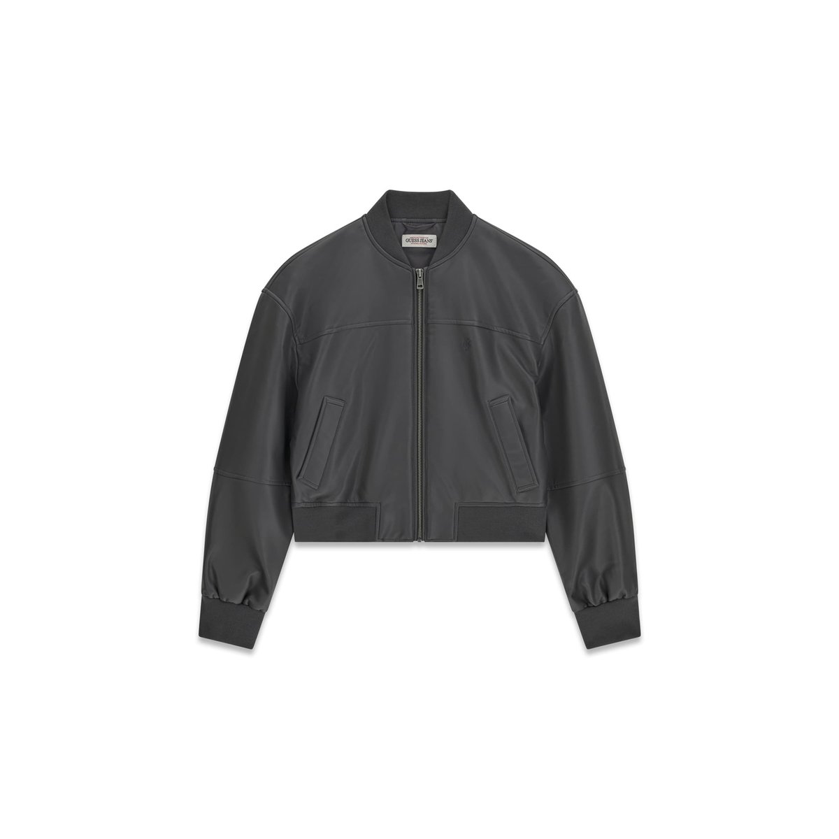 Veste Bomber En Cuir Synthétique gris, GUESS