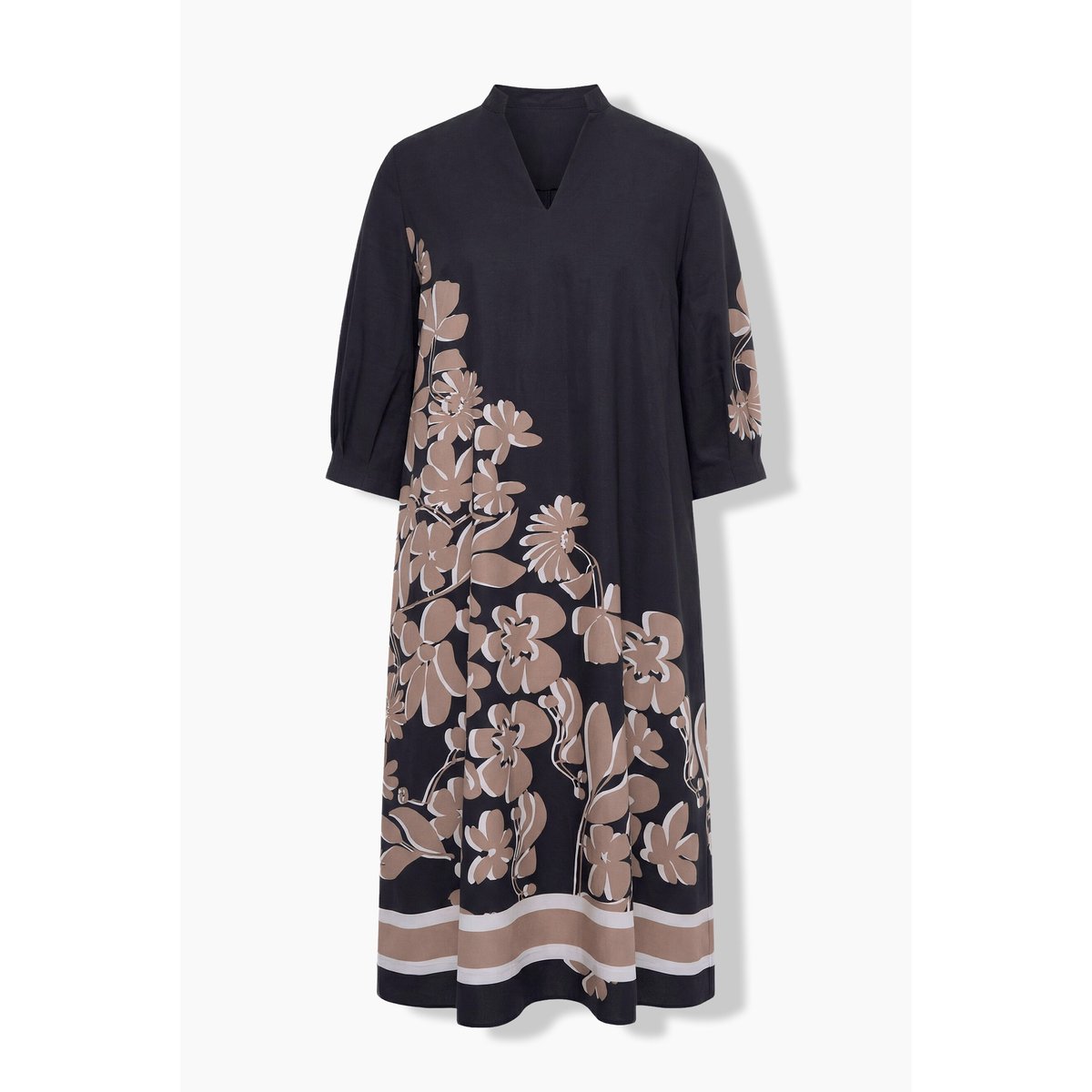 Robe midi en lyocell noir, ULLA POPKEN