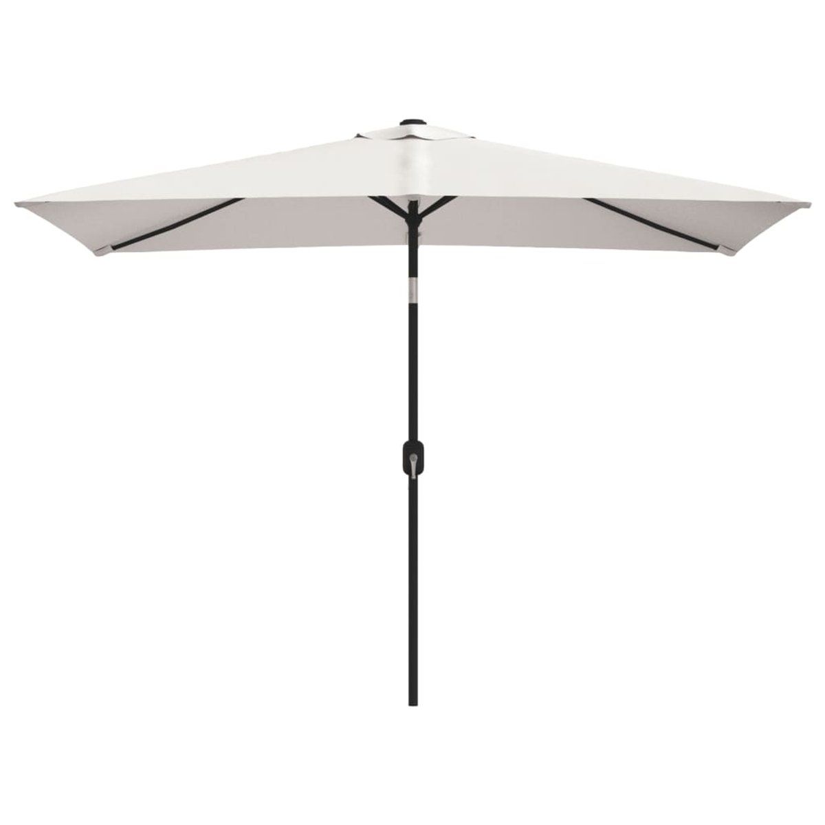 Parasol d'extérieur rectangulaire inclinable blanc, HOME MAISON