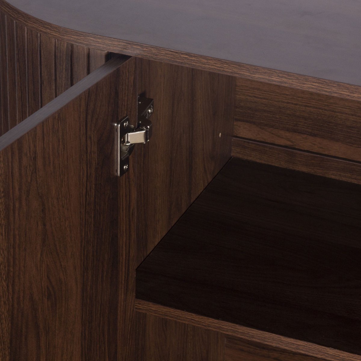 Buffet 2 portes en bois L 120 cm- ALMA bois foncé, DRAWER