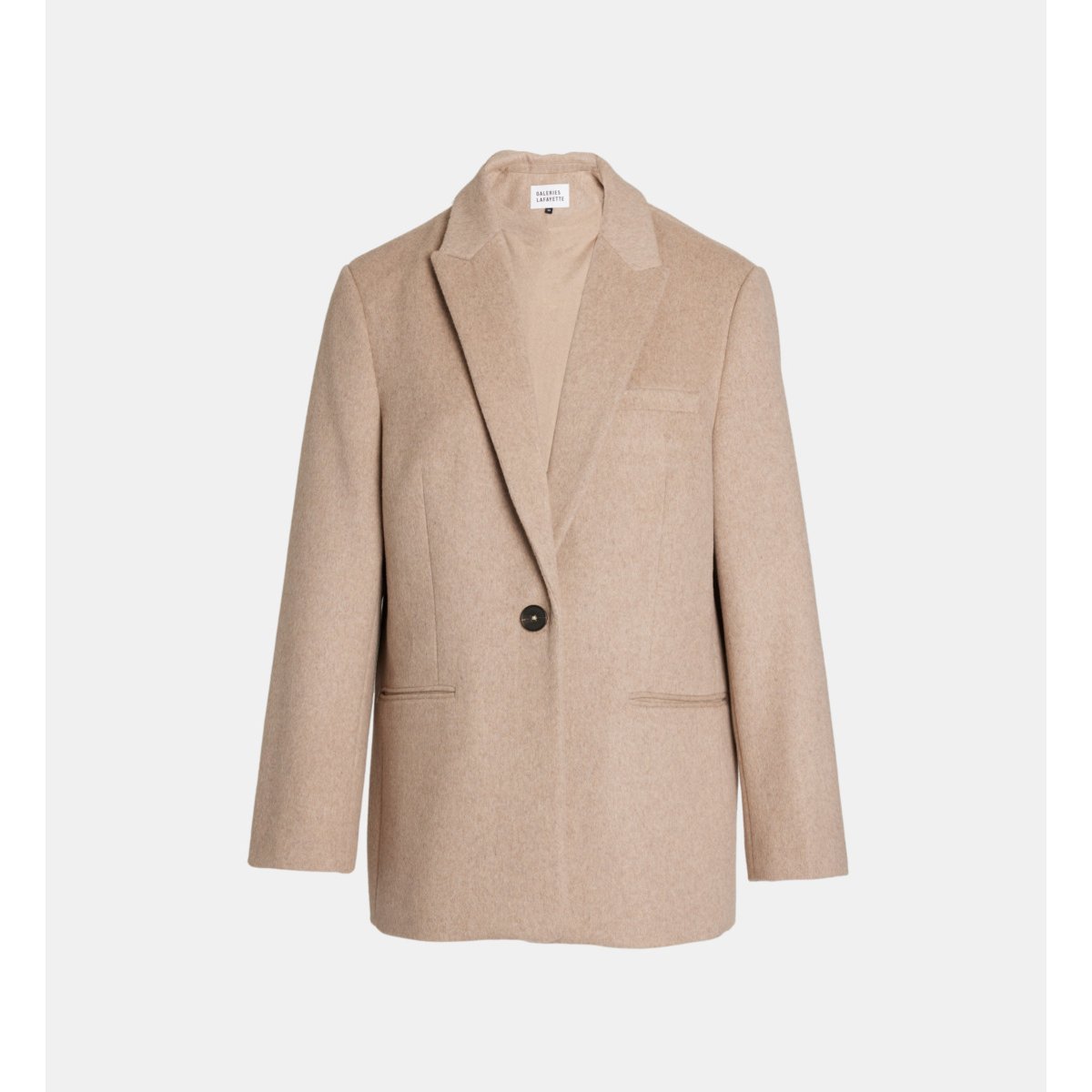 Veste pauline en laine épaisse mélangée beige clair, GALERIES LAFAYETTE