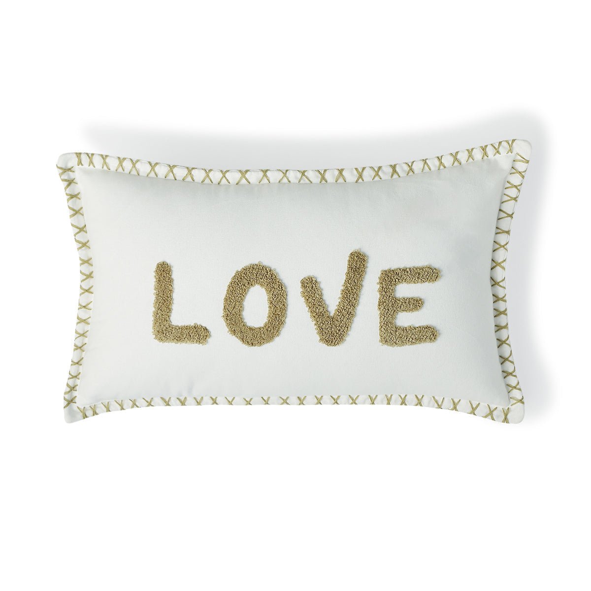 Housse de coussin toile de coton XLOVE sable, FEBRONIE