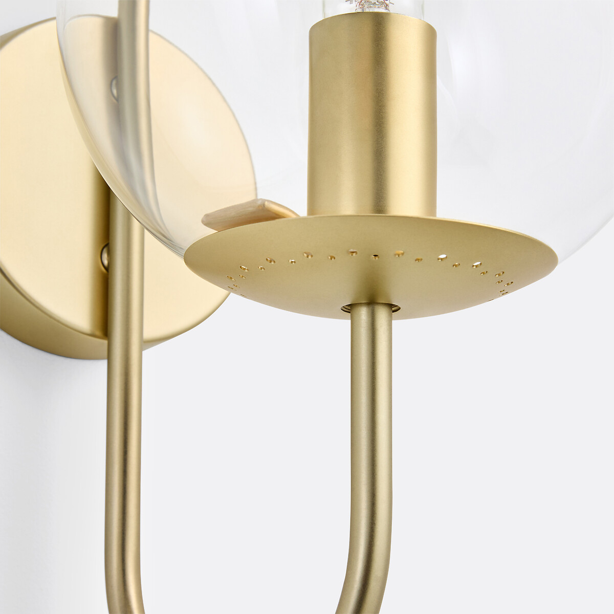 Wandlamp in messing en glas, Moricio messing, LA REDOUTE INTERIEURS