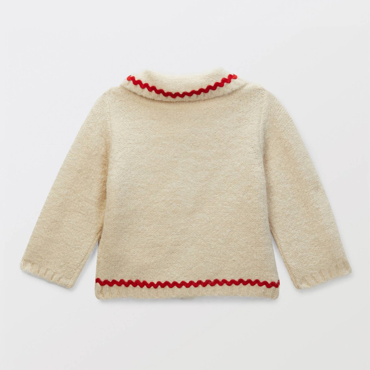 Cardigan col claudine beige melange, BOUT'CHOU