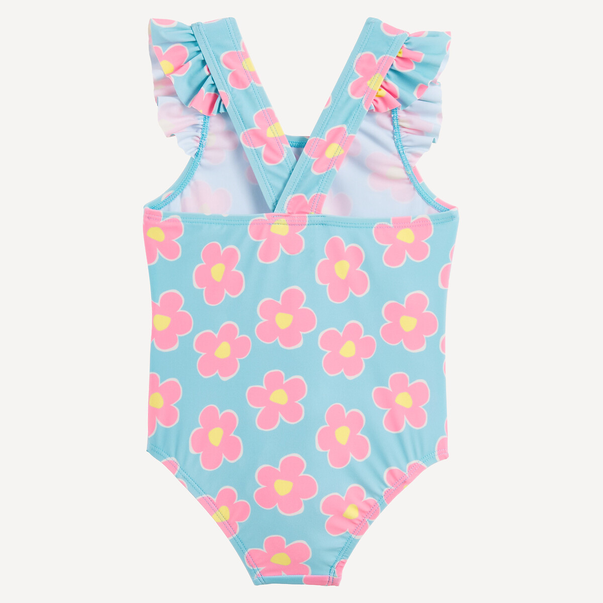Badpak, bloemenprint blauw, LA REDOUTE COLLECTIONS