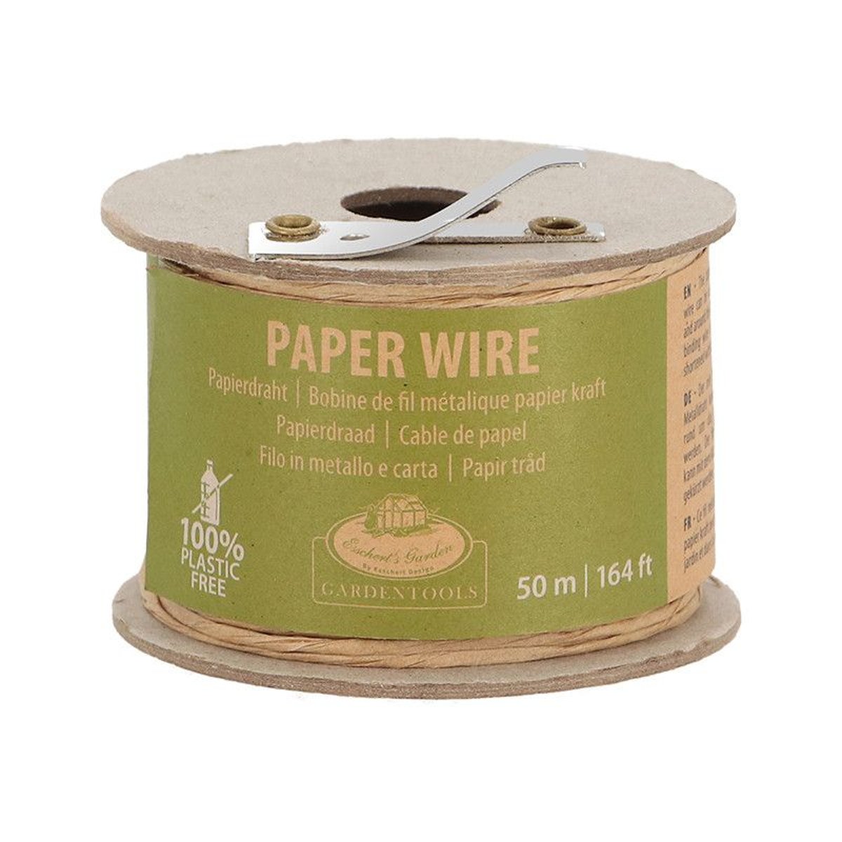 Bobine de fil métallique et papier kraft couleur unique, ESSCHERT DESIGN