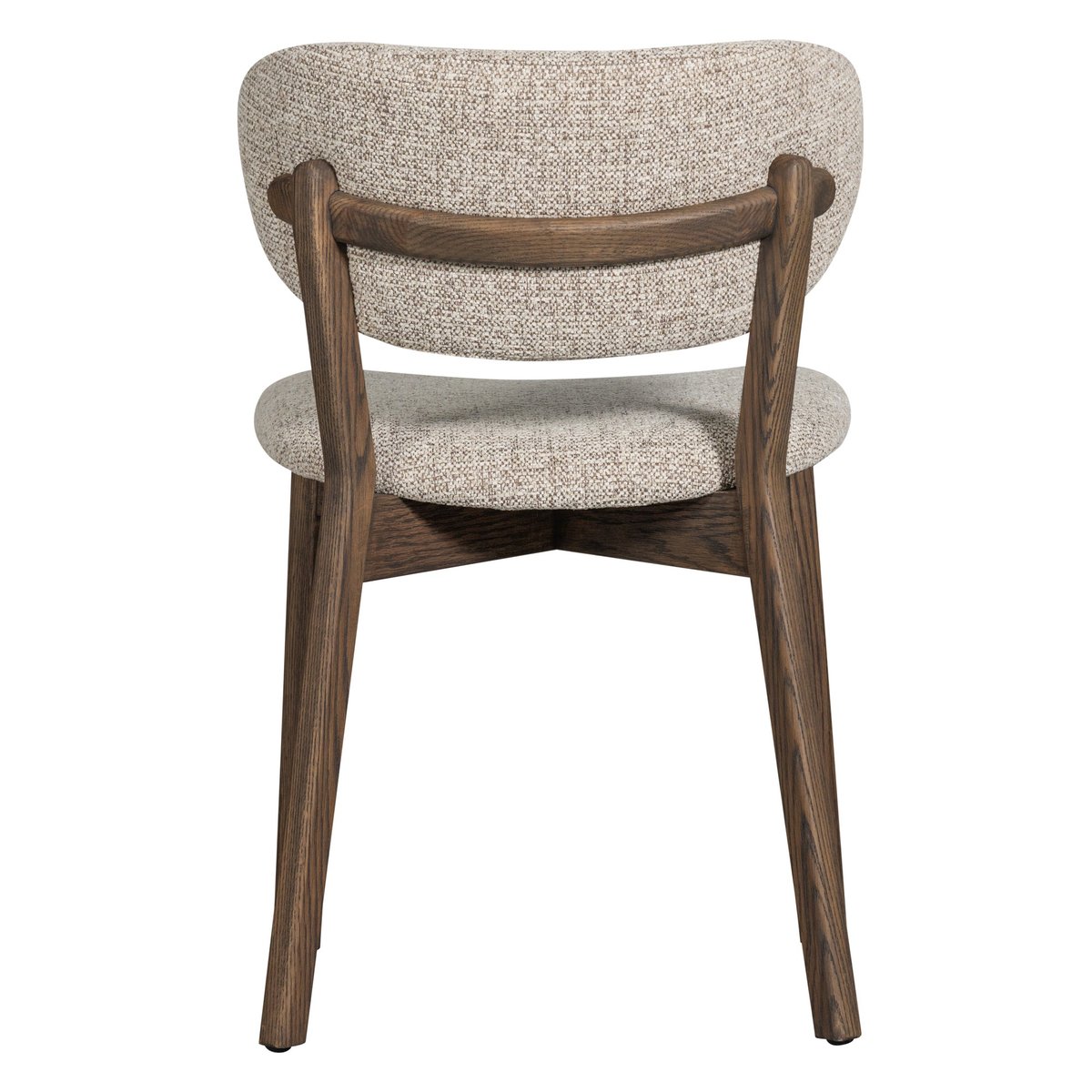 Lot de 2 chaises de table en polyester UDAR marron, WOOOD