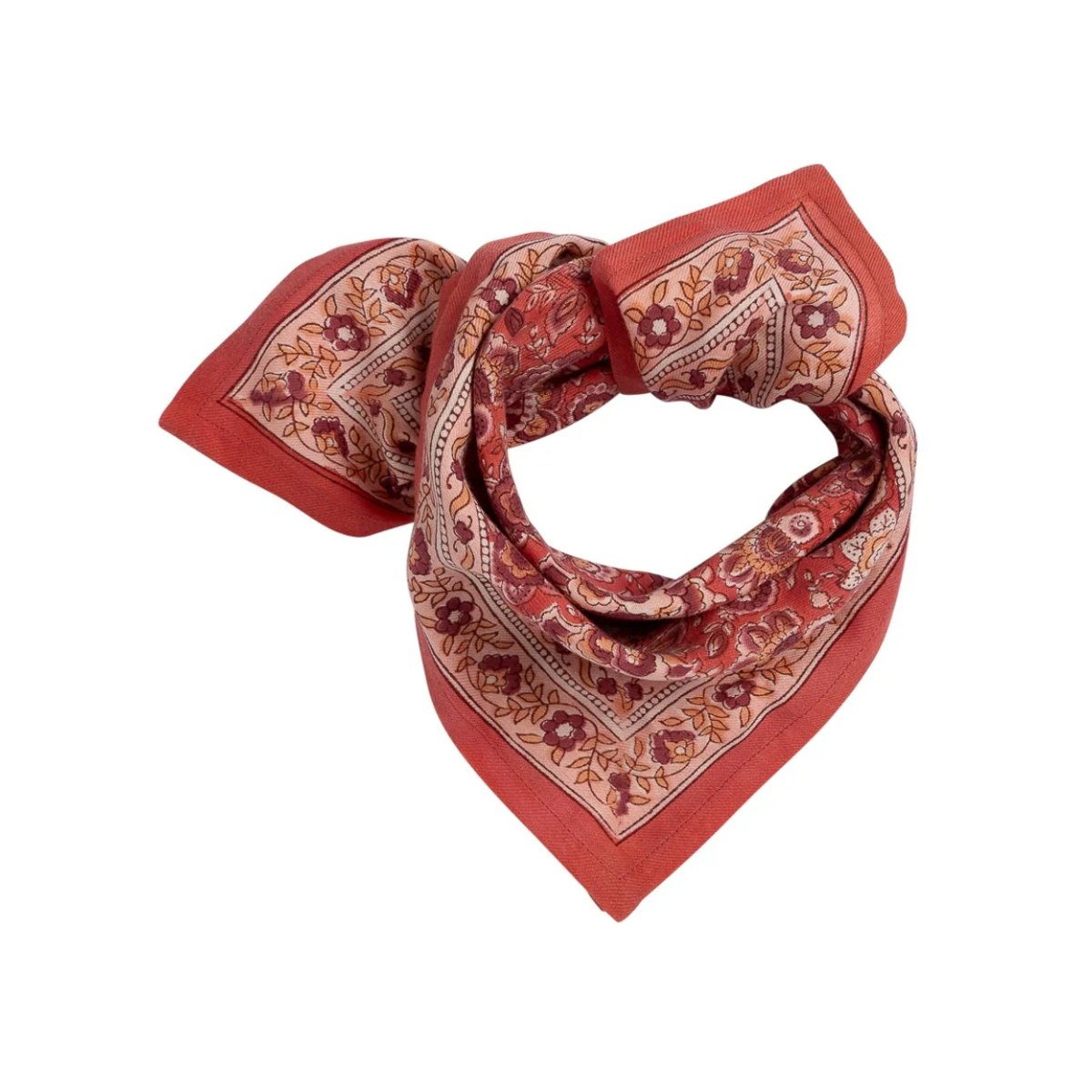 Foulard enfant en coton Garda rose framboise, BINDI ATELIER