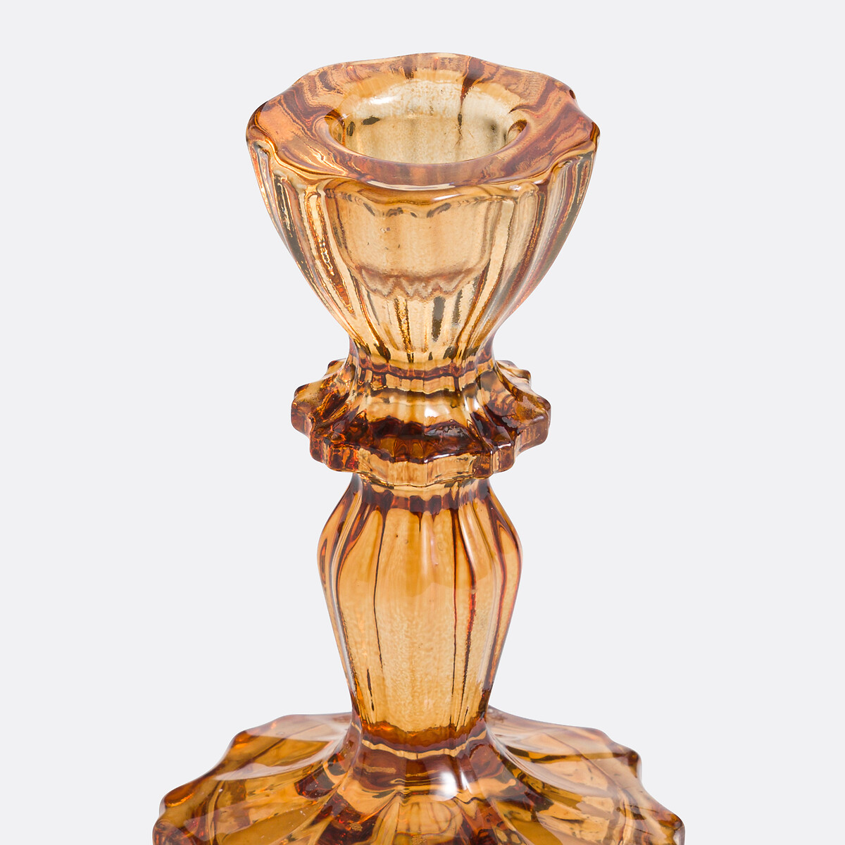 Kandelaar in glas H10,3 cm, Carsa amber, LA REDOUTE INTERIEURS