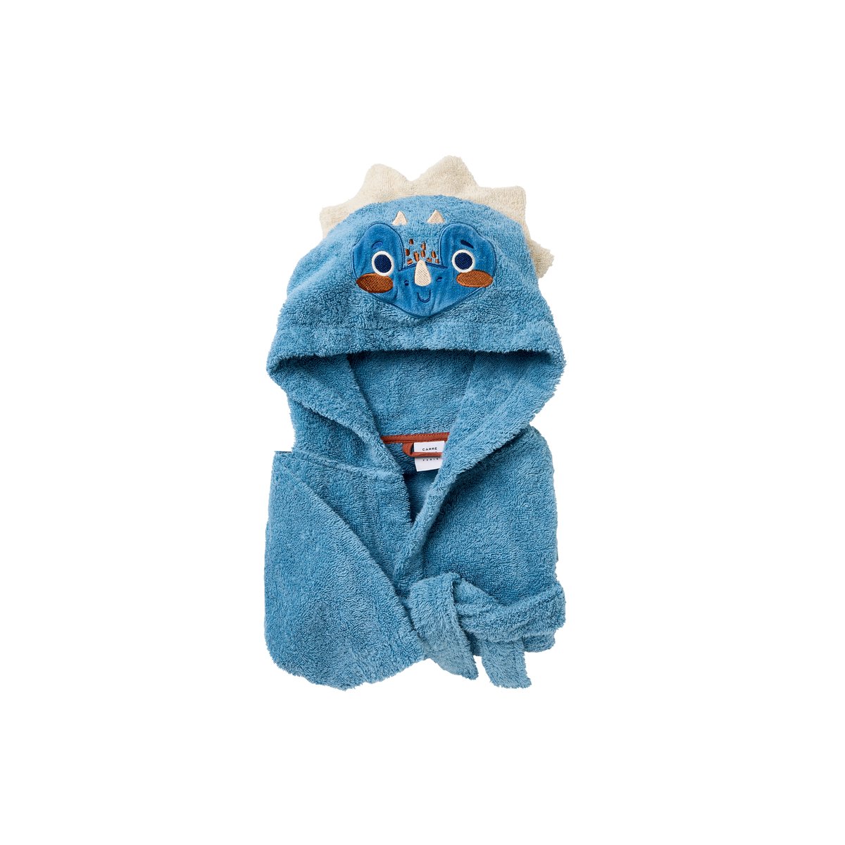 Peignoir coton Dinoful bleu celeste DINOFUL bleu celeste, CARRE BLANC