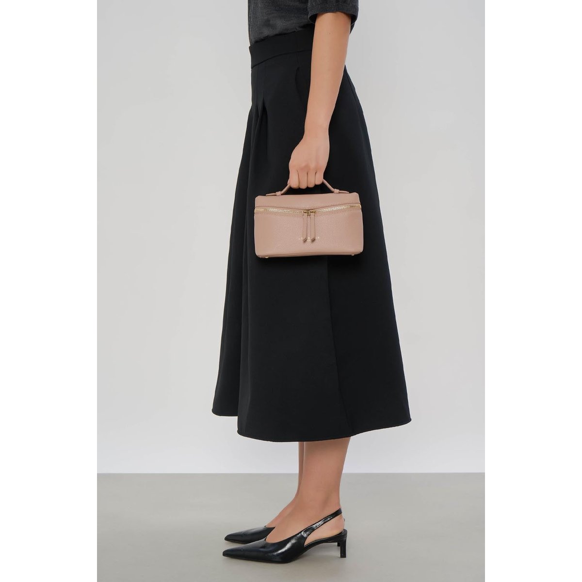 Petit sac boite MILANO TRÉSOR nude, LANCASTER
