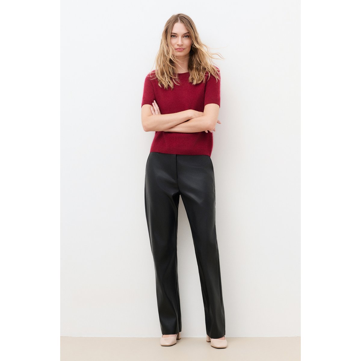 Pantalon droit doublé PHEATHER noir, CAROLL