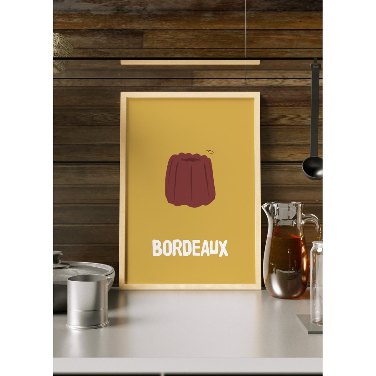 Affiche ville Minimaliste Bordeaux blanc, L'AFFICHERIE