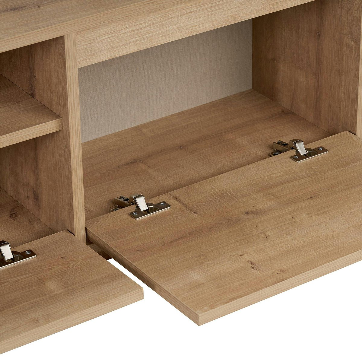 Meuble TV 3 portes 1 niche MARFA chêne, PIER IMPORT
