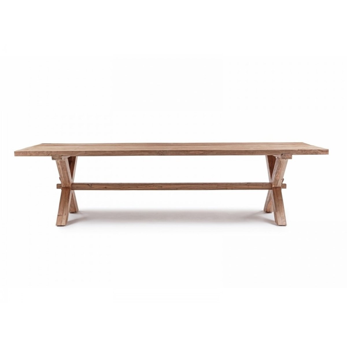 Table de repas en teck massif - POVO marron clair, MATHI DESIGN