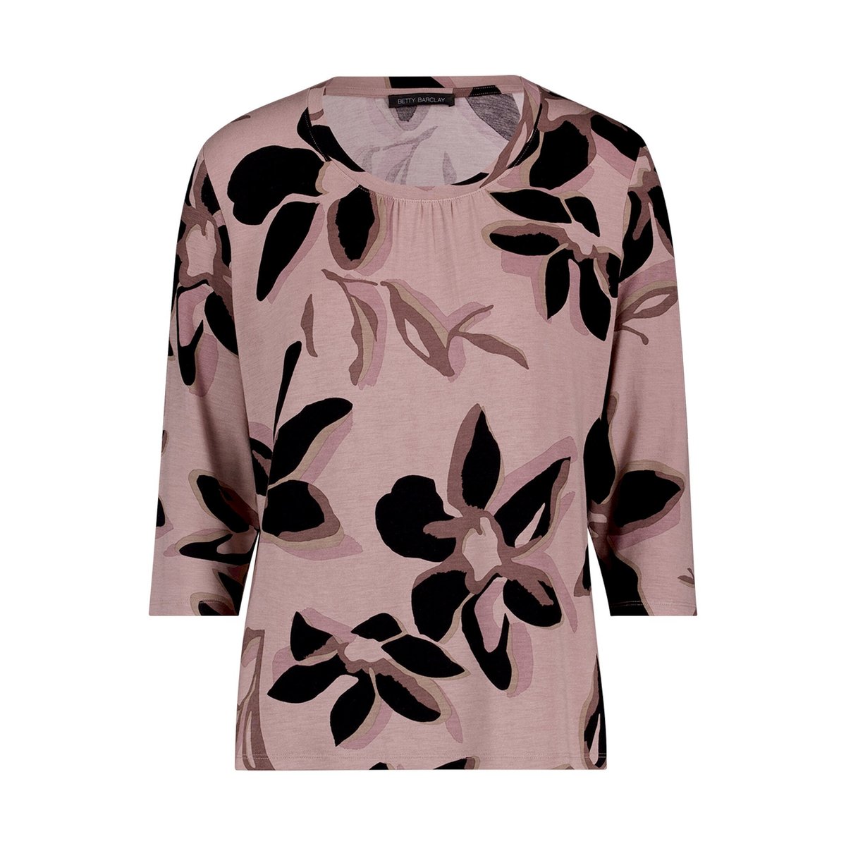 T-shirt basique à fronce rosé/black, BETTY BARCLAY