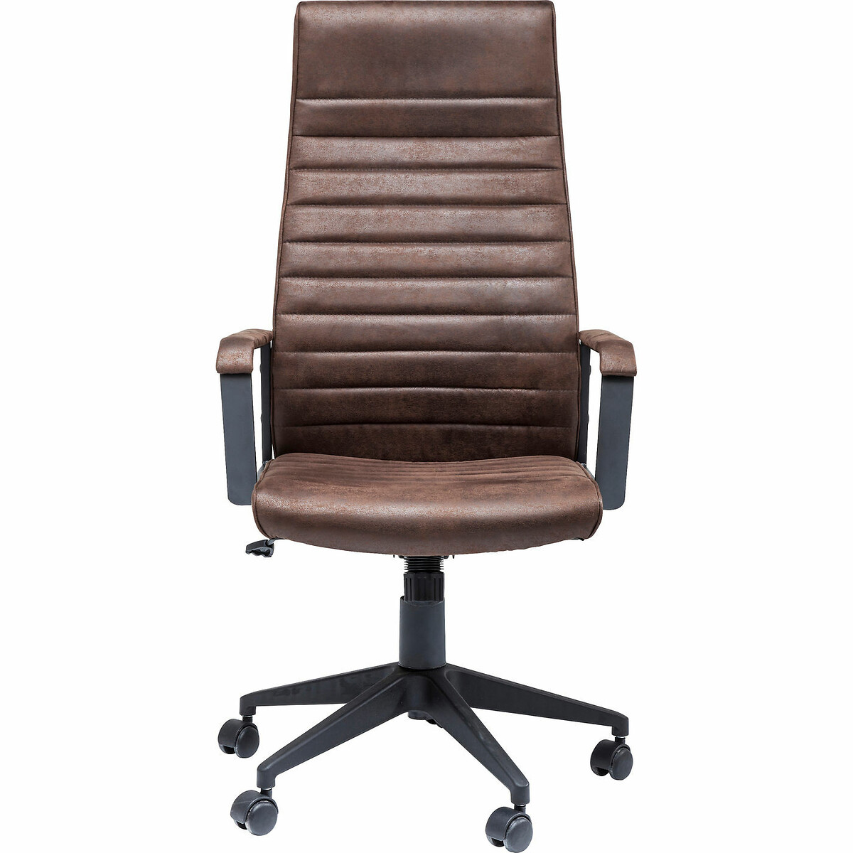 Chaise de bureau pivotante Labora dossier haut marron, KARE DESIGN