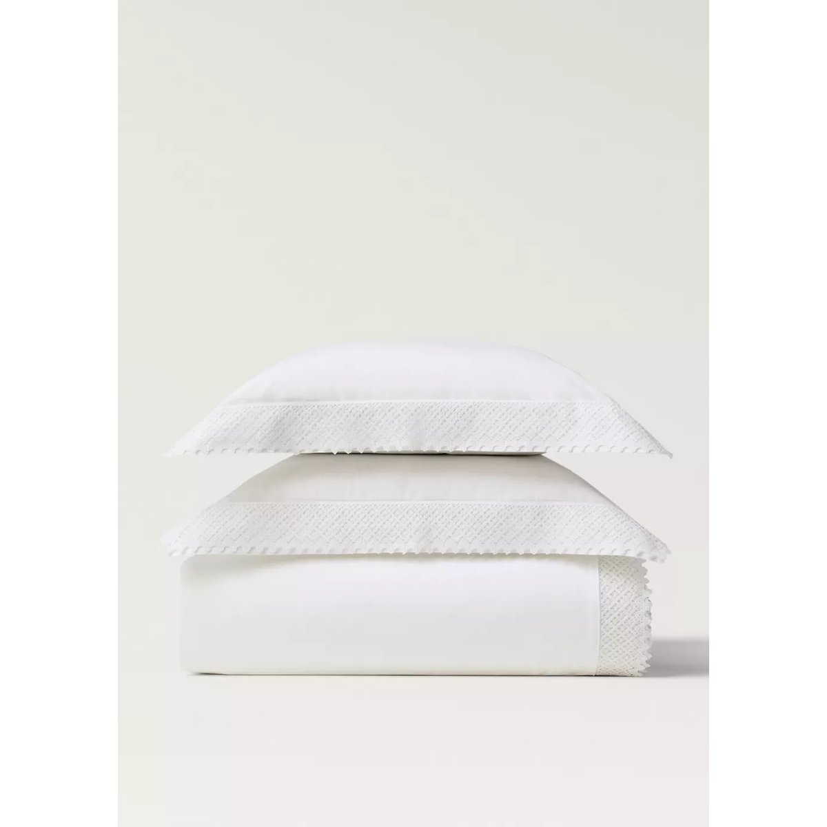 Housse de couette détail dentelle lit 90 cm blanc, MANGO HOME